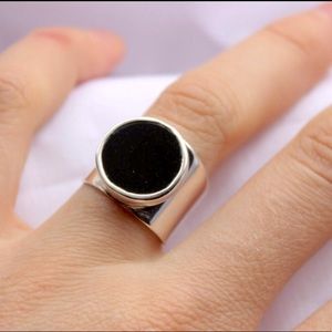 Black Onyx Sterling Silver Custom Made Ring